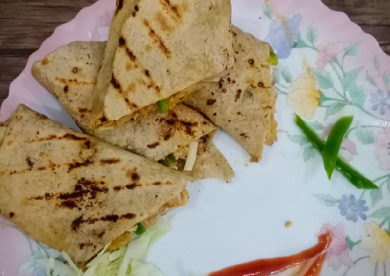 Chapati roll with less oil