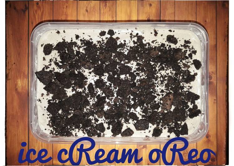 Langkah Mudah untuk Menyiapkan Ice cReam oReo home made Anti Gagal