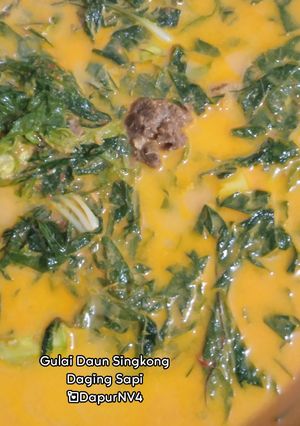 Foto resep Gulai Daun Singkong Daging Sapi