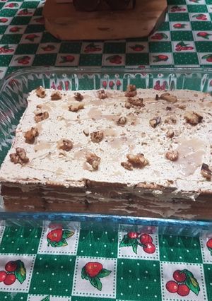 Una foto de Torta de galletas con cole mono