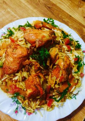 صورة لوصفة رز بالدجاج