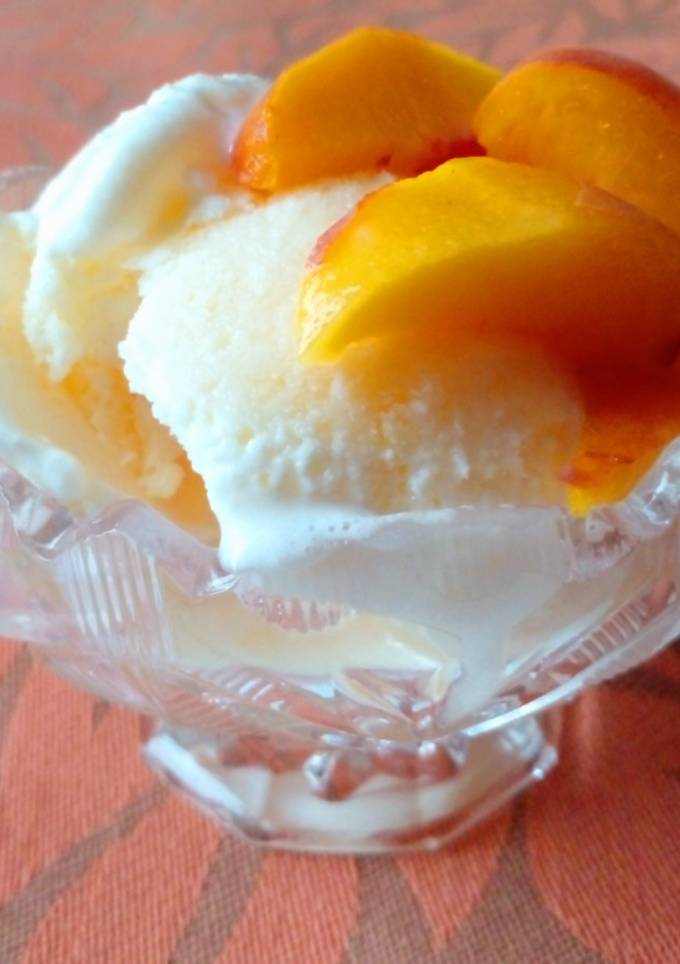 Домашнє морозиво з персиками🍑