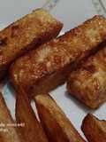 Dedos veganos de tempeh con gajos de papa