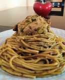 Spaghetti con hierbas y pimiento👍🇵🇪