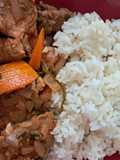 Lombinho estufado com arroz🍚