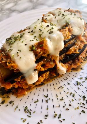 Foto principal de Lasaña de berenjena con atún 🍆