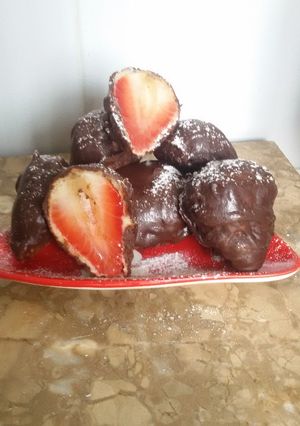 A picture of Chocolate-Covered Strawberries.
