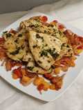 Scaloppine di tacchino al basilicocon pomodorini