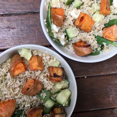 A picture of Sweet potato rice bowl.