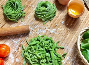 Foto resep Homemade spinach noodles 🍲