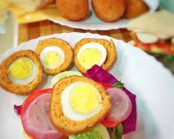 Unique Recipe Scotch Egg Burger Delicious and Healthy