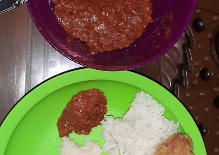 Sambal pecel lele Endull