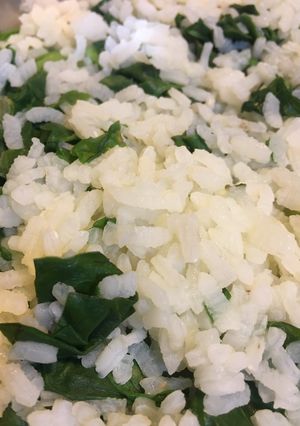 Una foto de Arroz con acelgas