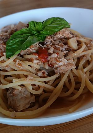 Foto di Spaghetti con ragù di pesce Capone (lampuga)