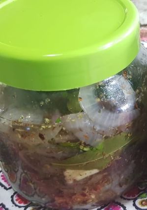 Una foto de Berenjenas 🍆 al escabeche saludables