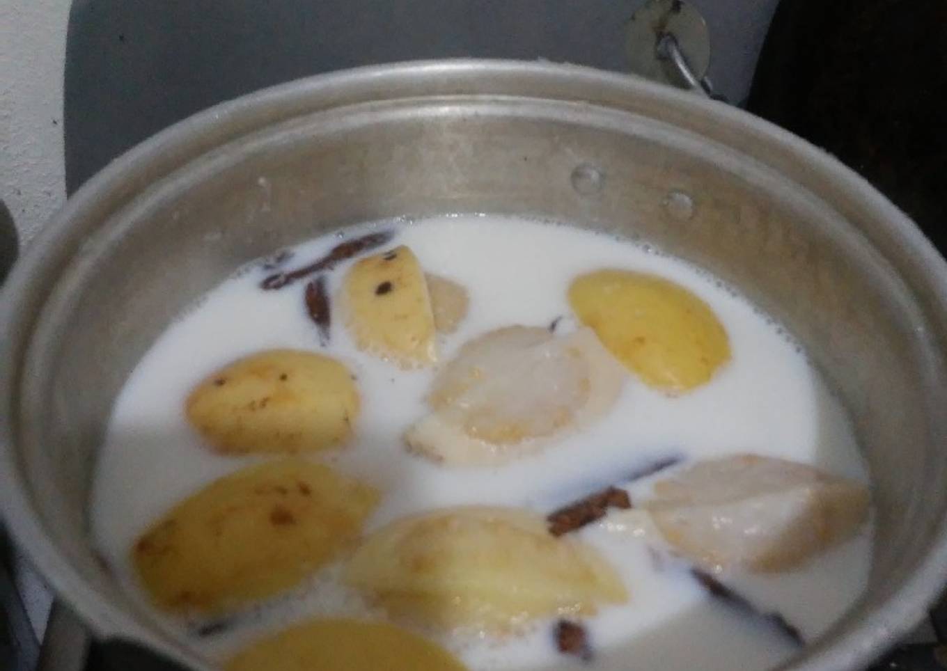 Arroz con leche con guayaba