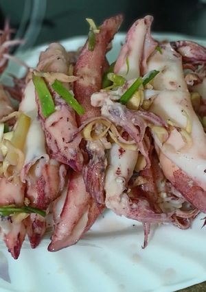 Hình của món Mực hấp.