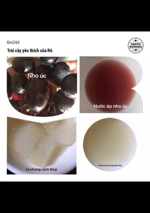 Hình của món Nho úc chưng cách thuỷ - Lê hàn chưng cách thuỷ.