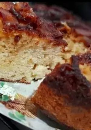 Una foto de Torta invertida de manzana