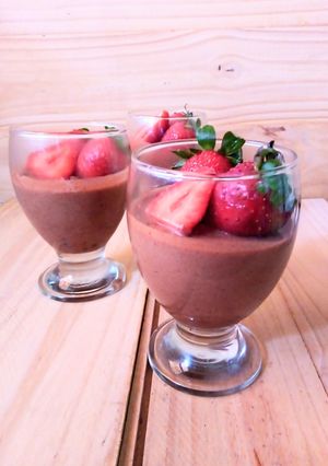 Una foto de Mousse de chocolate