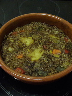 Una foto de Arroz "a la barbacoa" sin gluten y vegano🍚