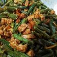 Tumis kacang panjang tempe