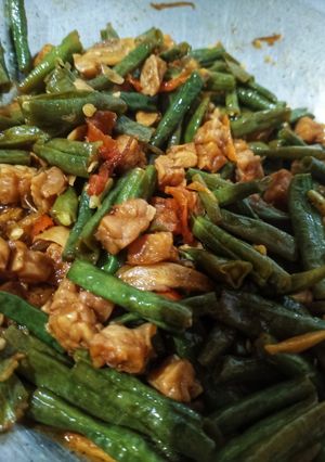 Foto resep Tumis kacang panjang tempe