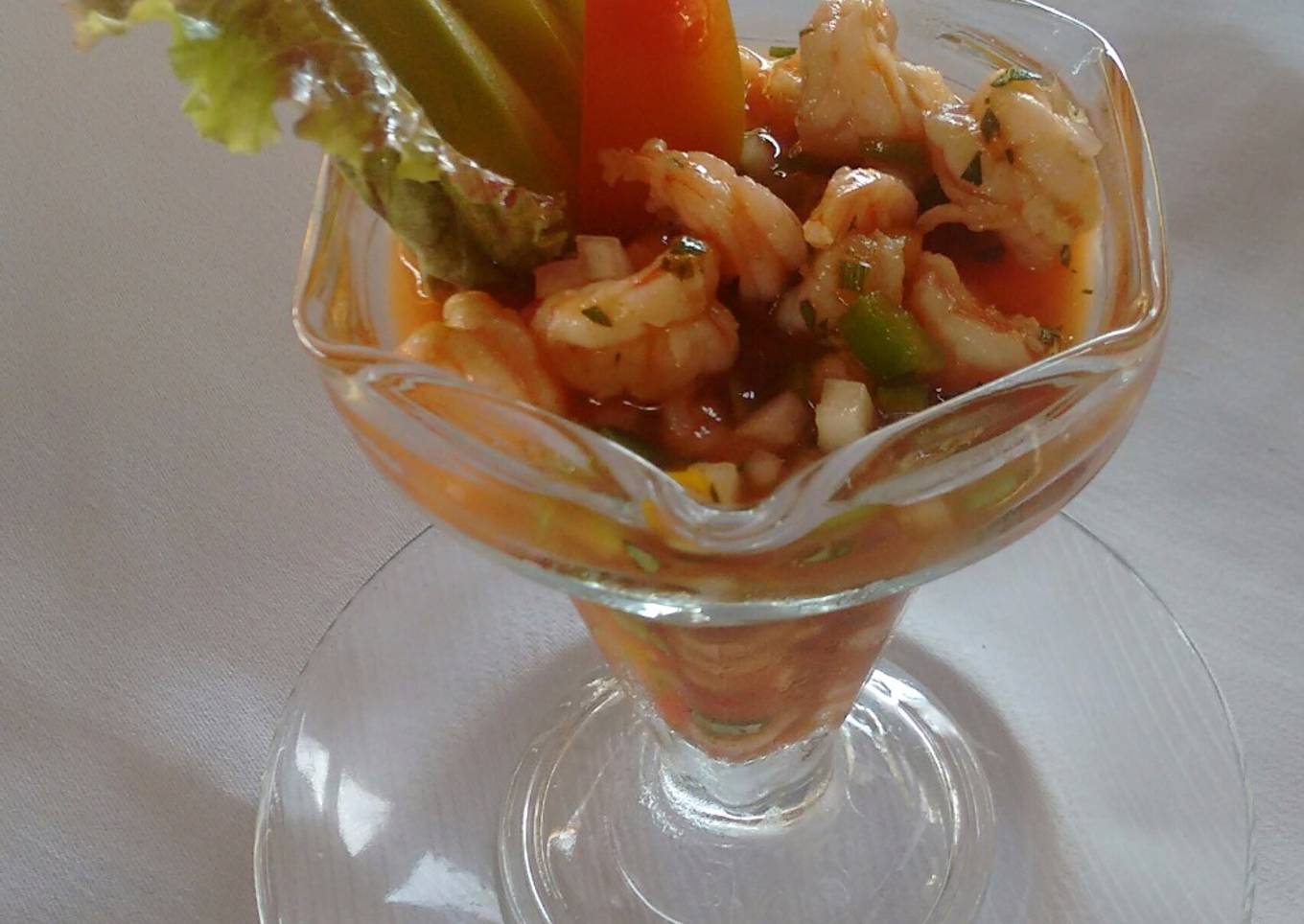 Ceviche de camarón.