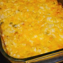 A picture of Cracker Barrel's Hashbrown Casserole.
