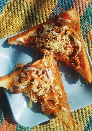 Foto resep Pizza Teflon (roti tawar)
