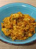 Arroz con sepia y garbanzos