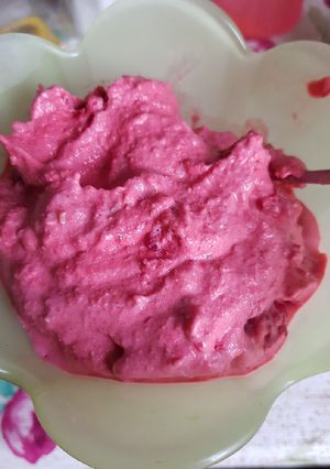 Málna fagyi diétás, házilag recept fotója