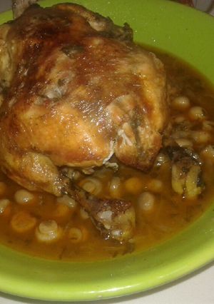 A picture of Chicken with fungus.
