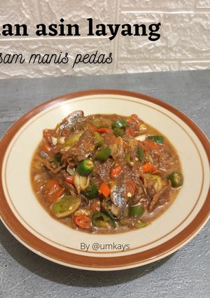 Foto resep Ikan Asin Layang Asam Manis Pedas