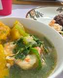 Món canh bí đỏ nấu tôm eatclean