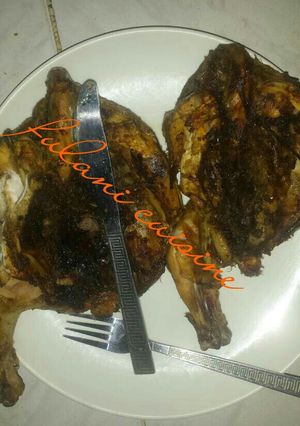 A picture of Home made bake chicken.