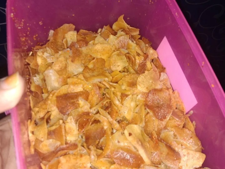 Langkah Gampang Menyiapkan Resep Keripik Singkong Bon Cabe yang Lezat Sekali Anti Ribet, Bikin Ngiler