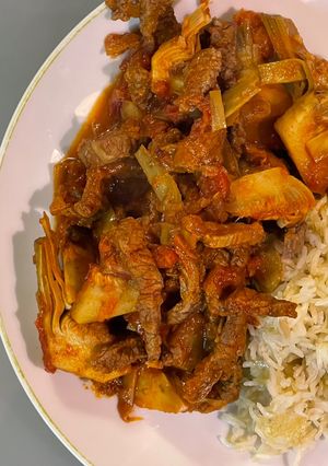 Foto di Spezzatino di vitello con i carciofi