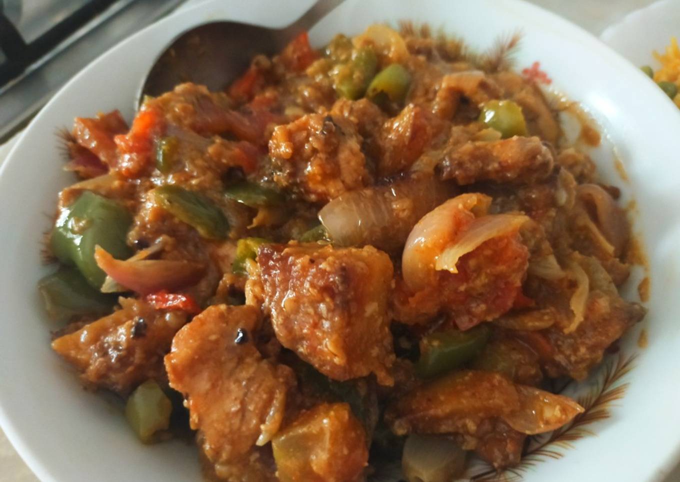 Stir fry chicken masala with vegetables