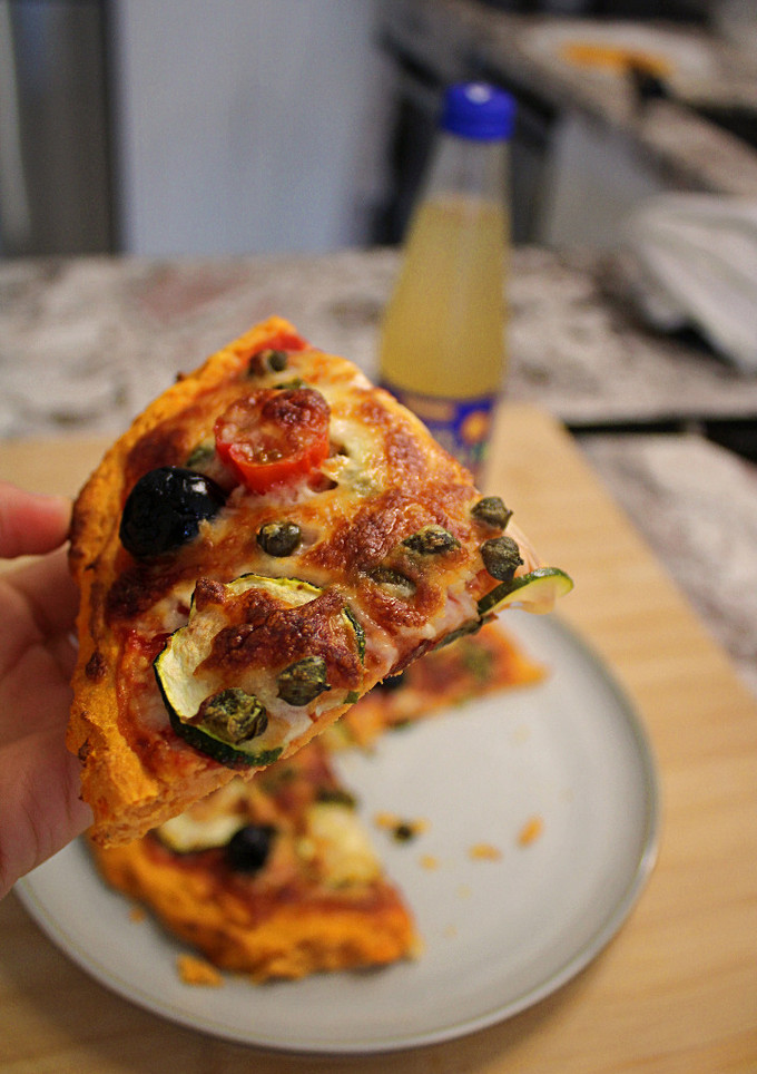 Una foto de Pizza con base de boniato (Sin gluten)