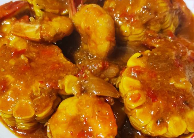 Udang Mix Jagung Saos Padang