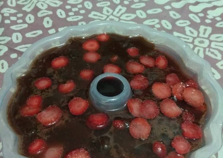 Cara Membuat Pudding choco Oreo Stroberi yang Enak