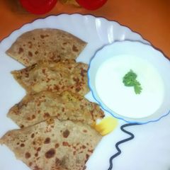 Baby Corn N Capsicum Paratha recipe A picture of Baby Corn N Capsicum Paratha recipe.