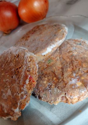 Una foto de Hamburguesas de lentejas [apto para veganos]