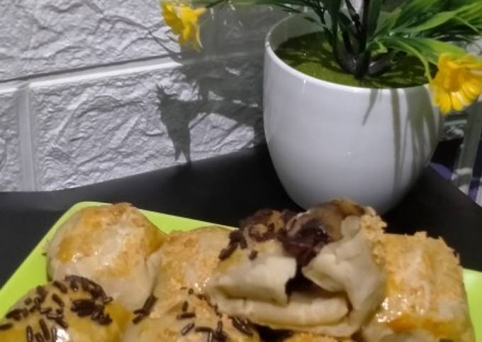 Ternyata begini loh! Bagaimana cara membuat 178)Bolen pisang coklat keju(puff pustry)  sesuai selera
