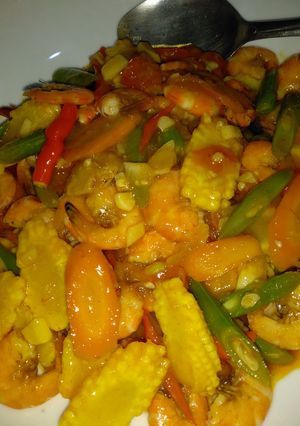 Foto resep Tumis udang Campur