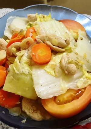 Foto resep Sawi putih dada ayam