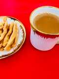 Ginger Milk Tea ☕️ with Savory Twisty😋