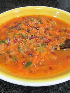 Una foto de Sopa de zanahorias con quinoa - veggie