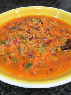 Una foto de Sopa de zanahorias con quinoa - veggie